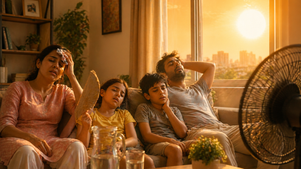 Heat Wave in India 2026 during home power cut