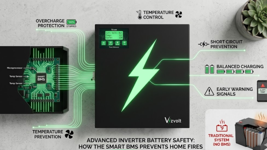 inverter battery safety system in home