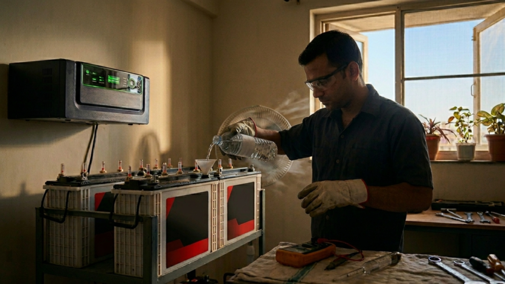 inverter battery maintenance in summer