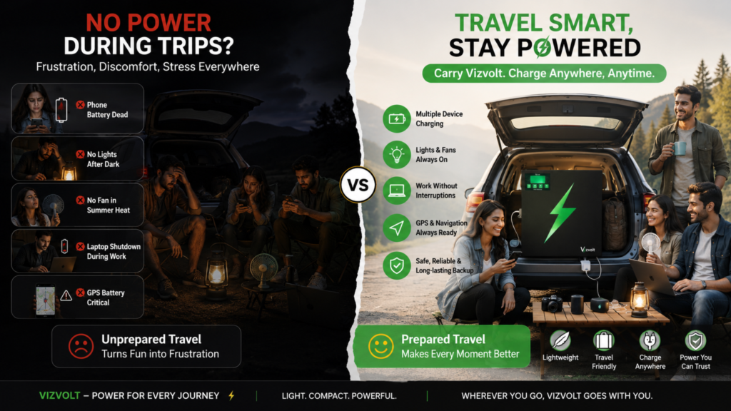no power during trips camping road trip charging backup