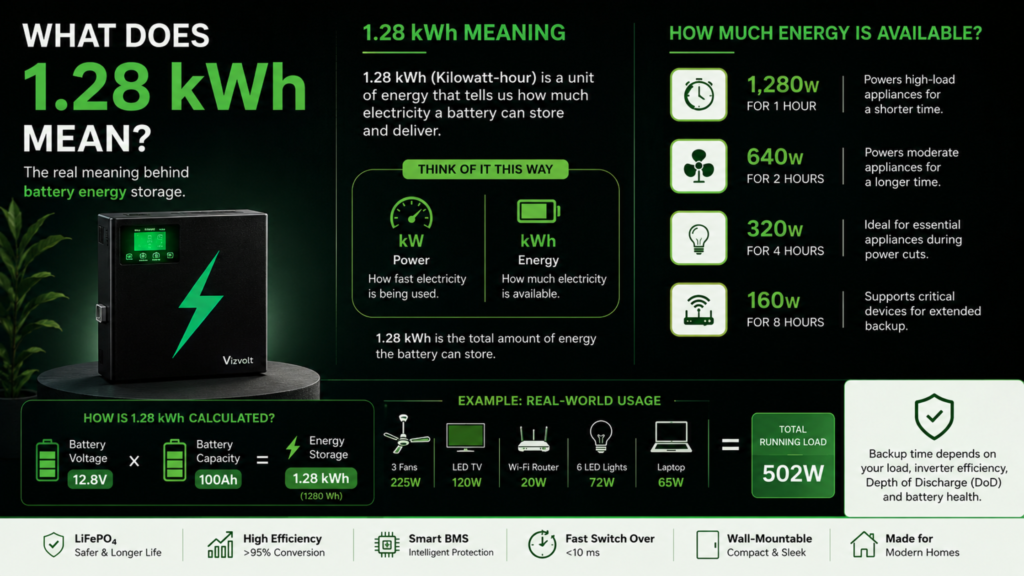 1.28 kWh Meaning