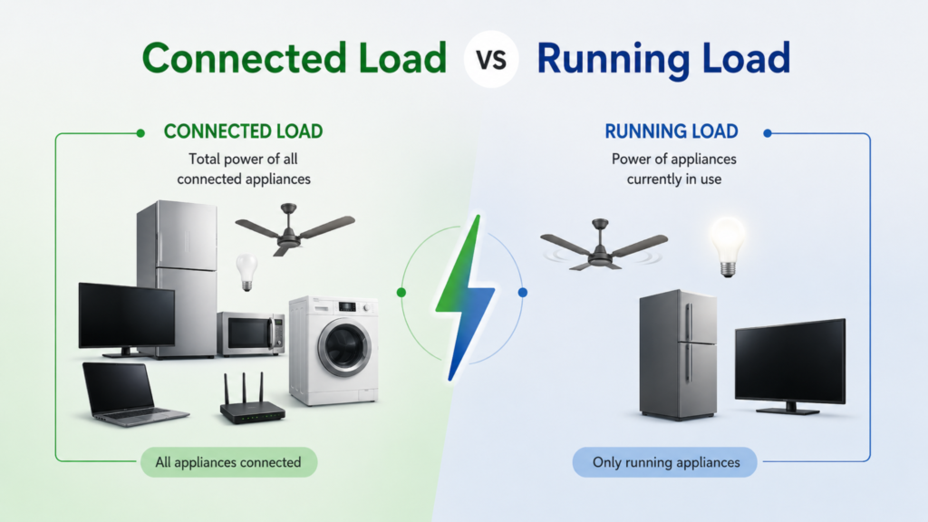 Connected Load vs Running Load