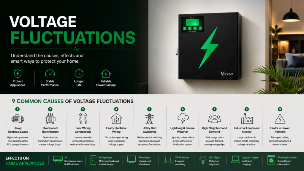 Voltage Fluctuations affecting home electrical appliances