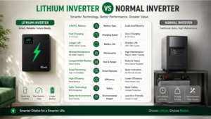 Lithium Inverter vs Normal Inverter comparison for modern homes
