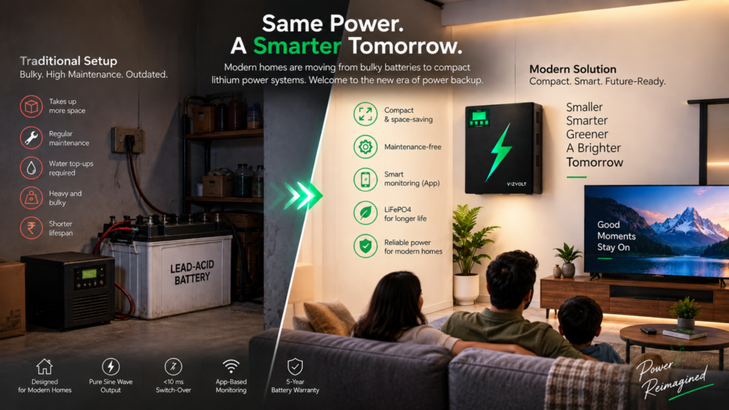 lithium adoption in modern homes with compact power system